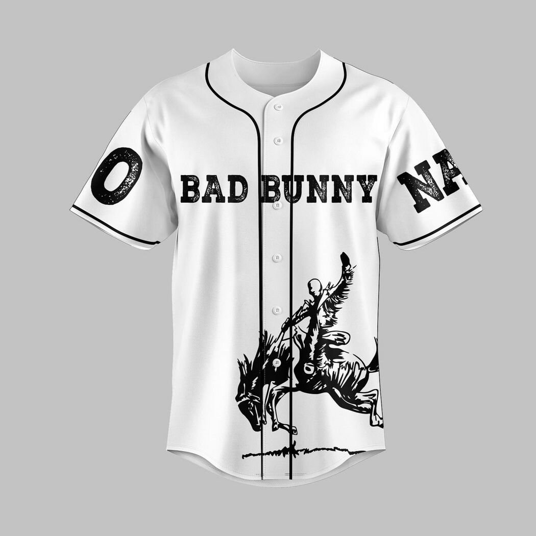 Bunny Wanted Tour 2024 Personalized Baseball Jersey