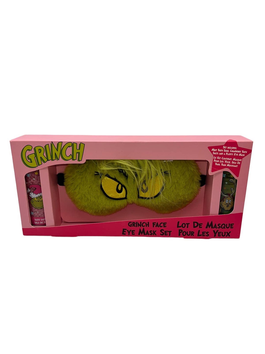 Dr Seuss the Grinch Face Eye Mask Set Etsy