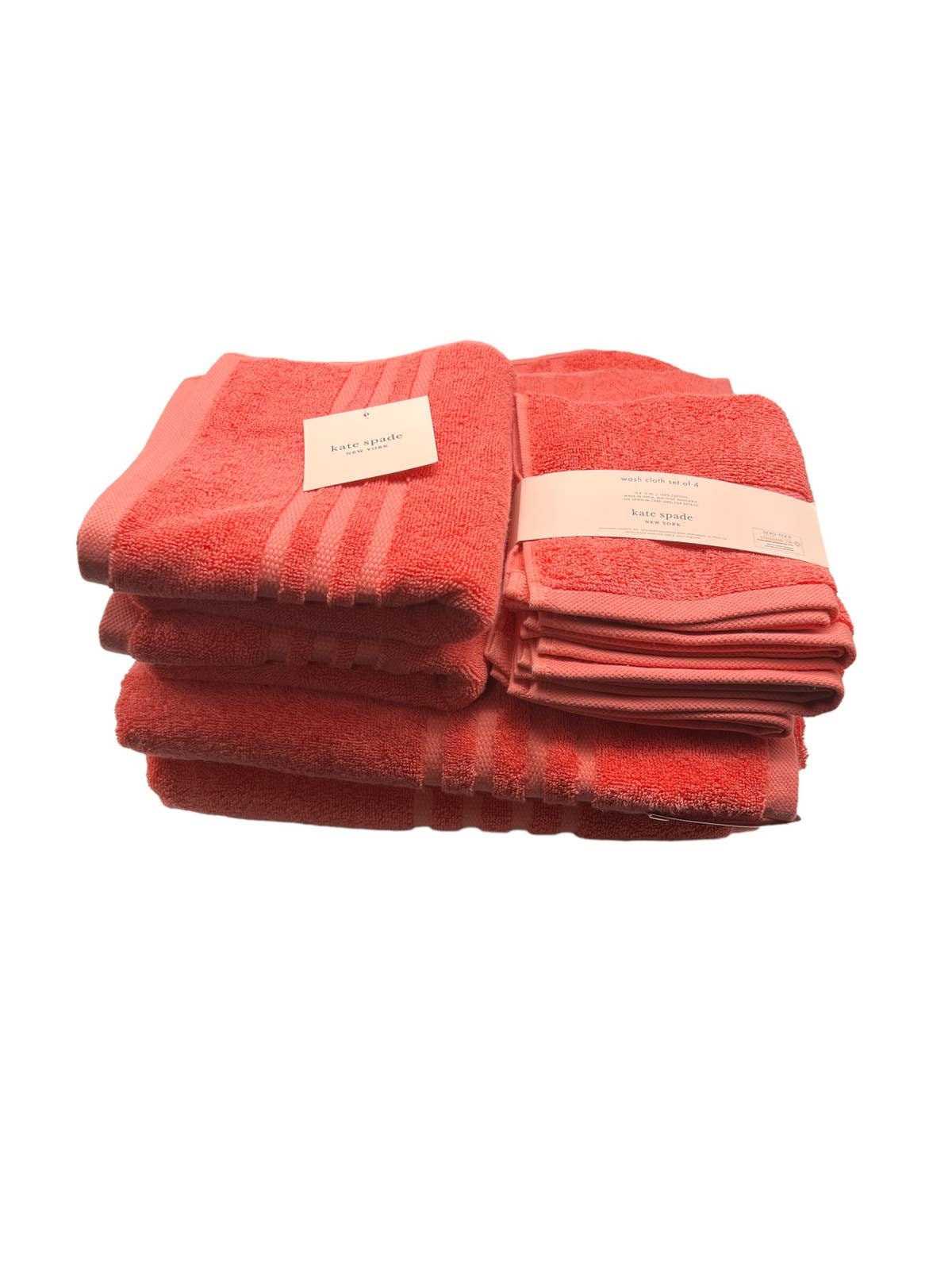 Kate Spade Salmon Bath Towels Set of 8 - Etsy