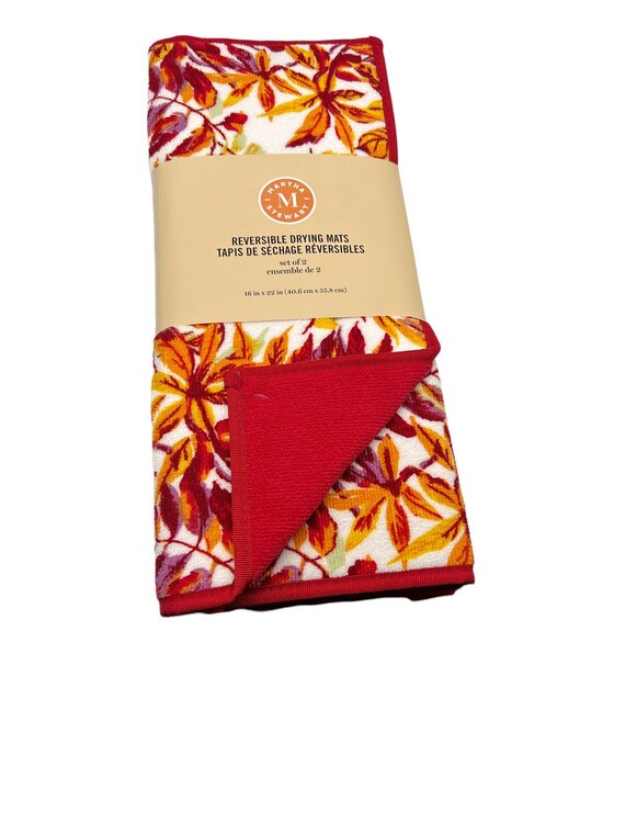 Martha Stewart Fall Reversible Drying Mats Set of 2 Etsy