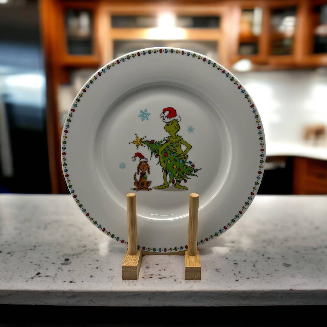 Dr Seuss the Grinch Dinner Plates Set of 4 Etsy