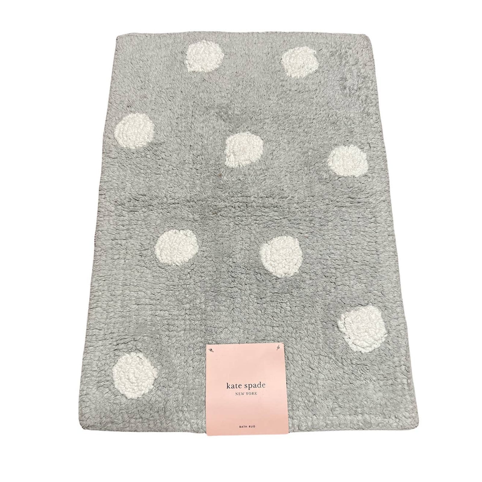 Kate Spade Gray Polka Dot Bath Rug - Etsy