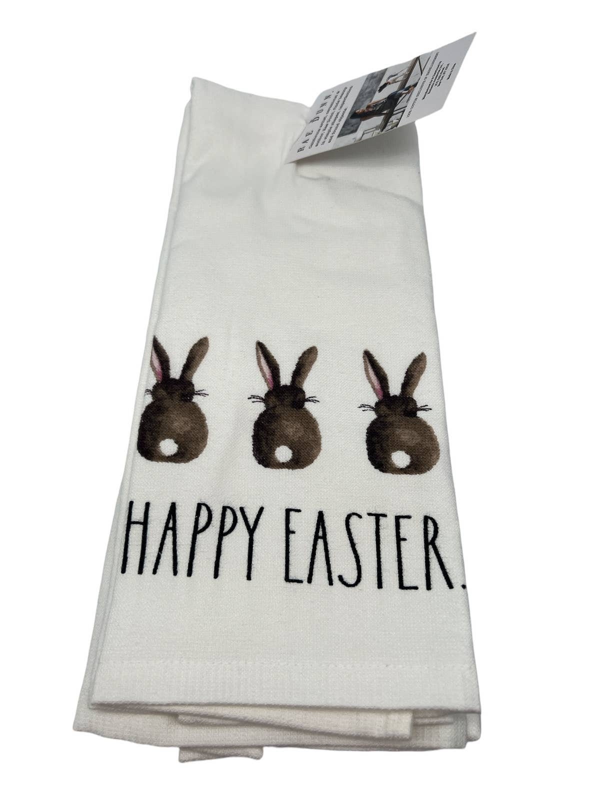 Rae Dunn Kitchen Towels Easter / Spring Chic and Rabbit for Sale