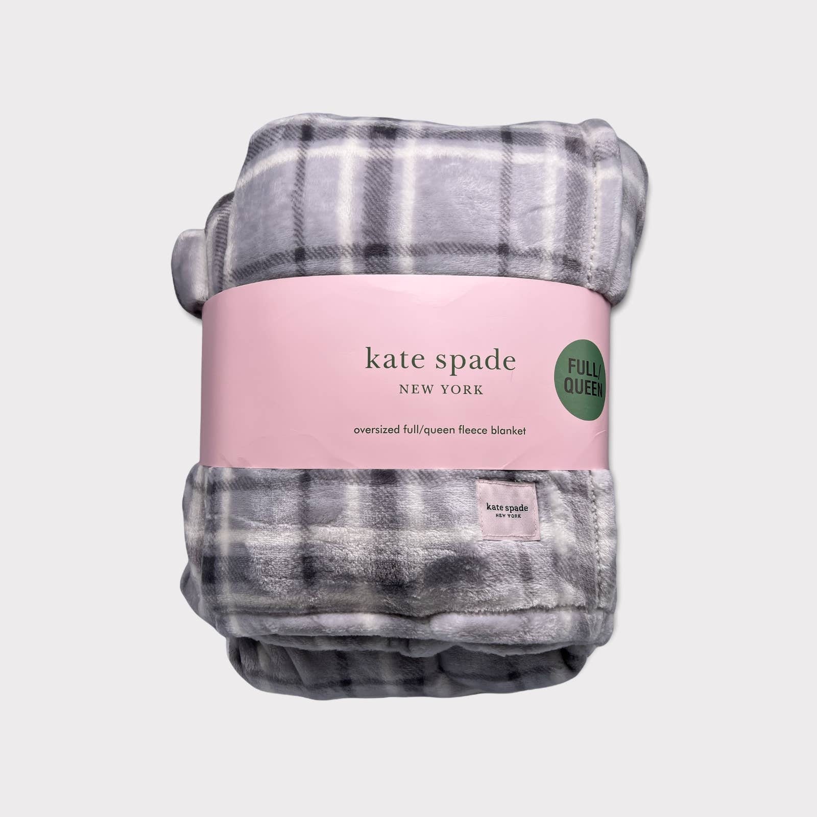 Kate Spade Oversized Light Gray With White Polka Dots Full Queen