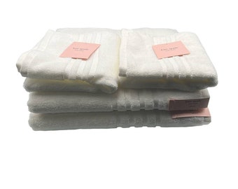 Kate Spade White Bath Towels Set of 4 