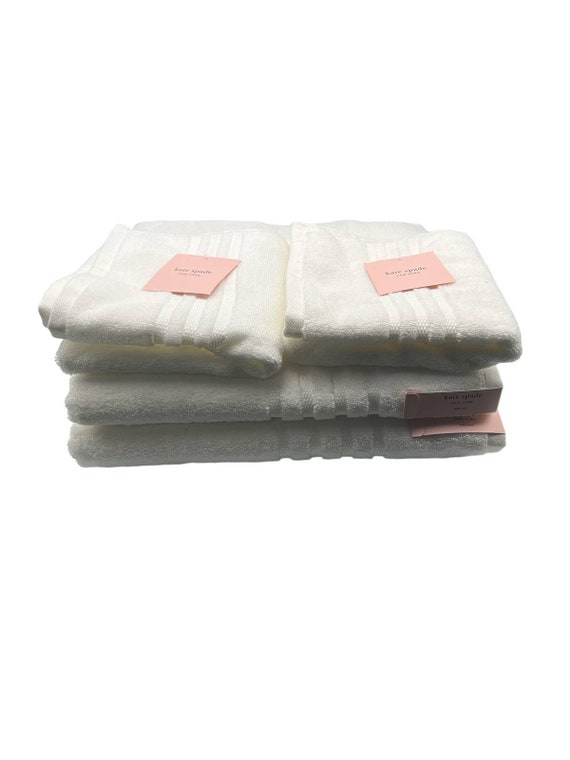 Kate Spade White Bath Towels Set of 4 