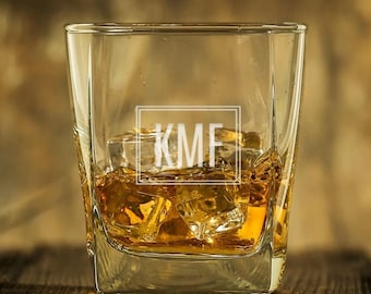 Benutzerdefinierte Initial / Name Personalisiertes Whiskyglas