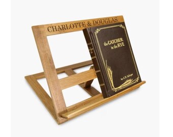 Bambus Kochbuchständer – Auch Als IPad-Halter & Leseständer Nutzbar, 37x20 Cm, Mit Rutschfesten Füßen