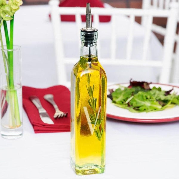 Personalized oil dispenser Bottle with Pour Spout