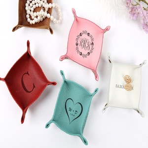 Personalized Genuine Leather Mini Catchall (Stash Tray)