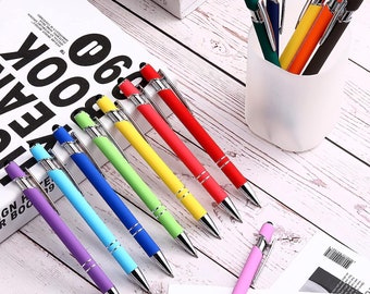 Gepersonaliseerde Stylus Soft Touch Pen met naam | Citaat | Motto | Bericht | Titel | Bedrijf