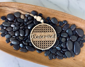 Reserved Seat Sign // Wedding Reserved Table // Reserved Chair Hanging Sign // Special Event Sign // Boho Terracotta Wedding Decorations
