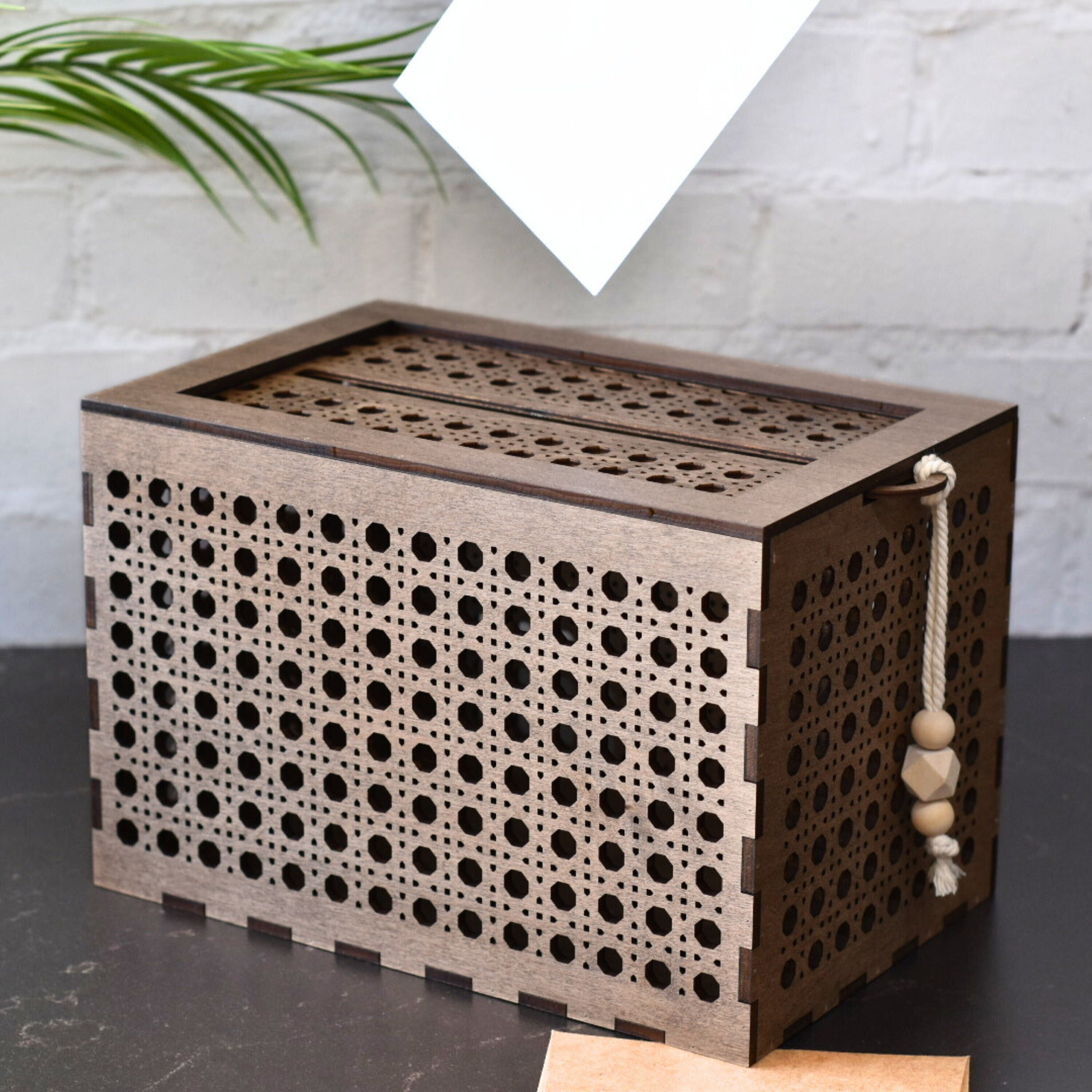 Card Box with Lock for Wedding Graduation Card Box Wooden Wedding Envelope Box Terracotta Wedding Decorations