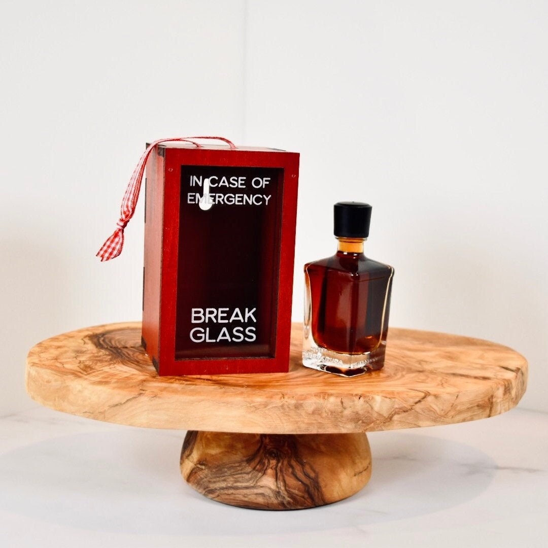 briser le verre en cas d'ornement d'urgence || mini porte-bouteille d'alcool ornement de titulaire carte-cadeau cadeau drôle décor grotte d'homme