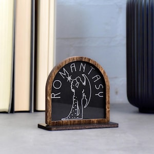 Romantasy Book Genre Sign for Book Nook, Home Library & Bookshelves | Library Sign | Bookshelf Decor | Bookish Gift | Shelfie Signs