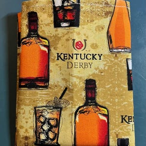 Derby Day Bourbon Pocket Square Made with Licensed Kentucky Derby Fabric, Soft Cotton