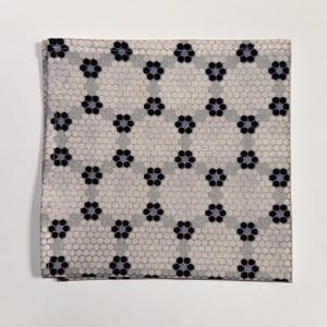 Derby Day Coordinate Flower Medallion Pocket Square Made with Soft Cotton Fabric