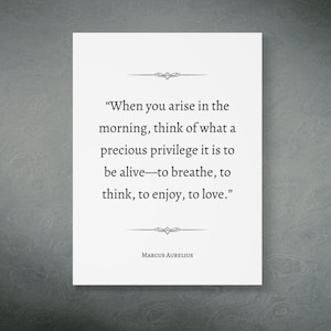 Marcus Aurelius Quote Canvas: Stoic Philosophy Wall Art