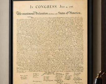 7 年 アメリカ独立宣言、1776 アメリカ独立宣言のコロタイププリント 月 日、独立記念版画、歴史的版画 4 置物