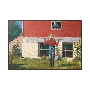 Winslow Homer &#39;In The Garden&#39; Framed Canvas Print