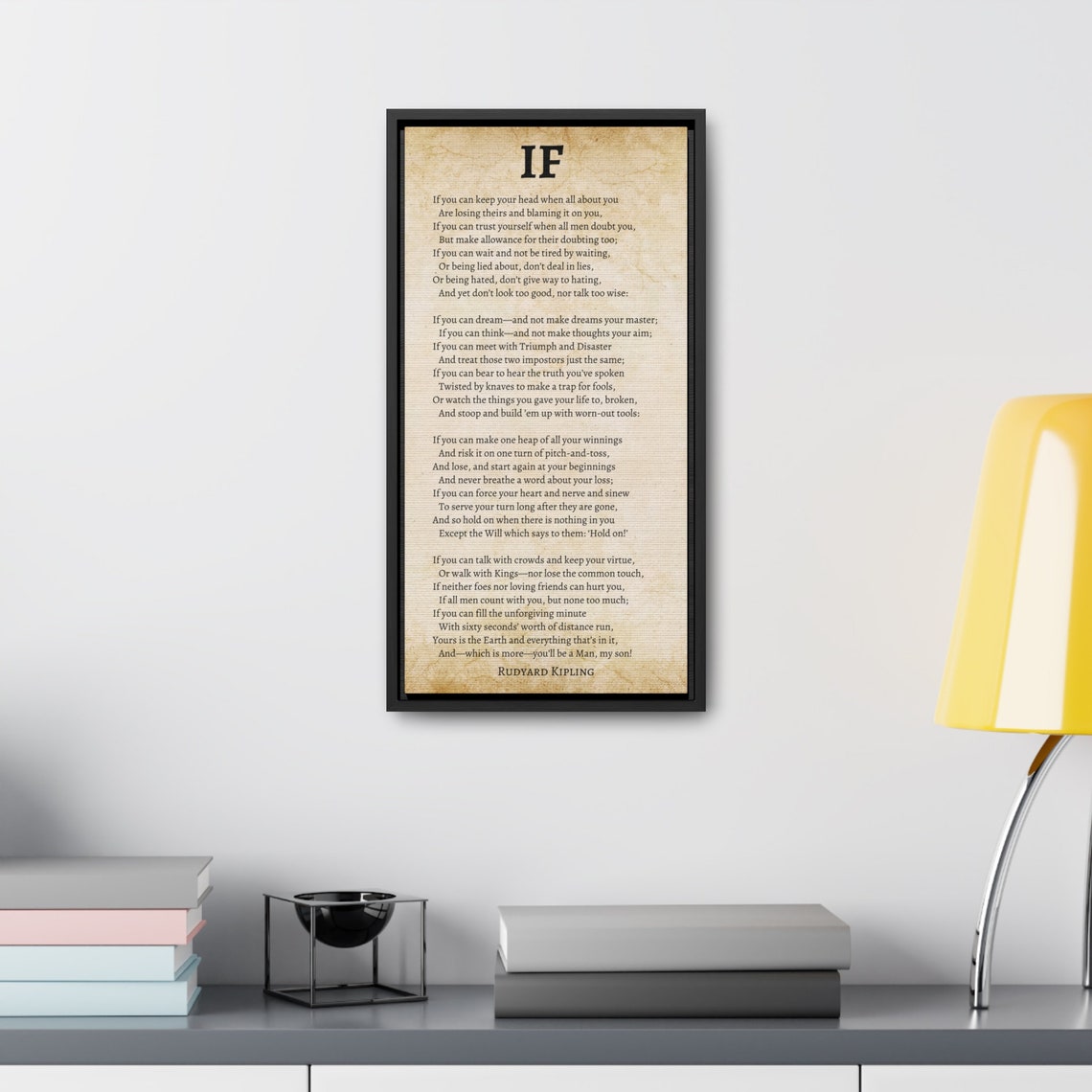 If by Rudyard Kipling, Inspirational Poem, Life Quote. Gift for Son ...
