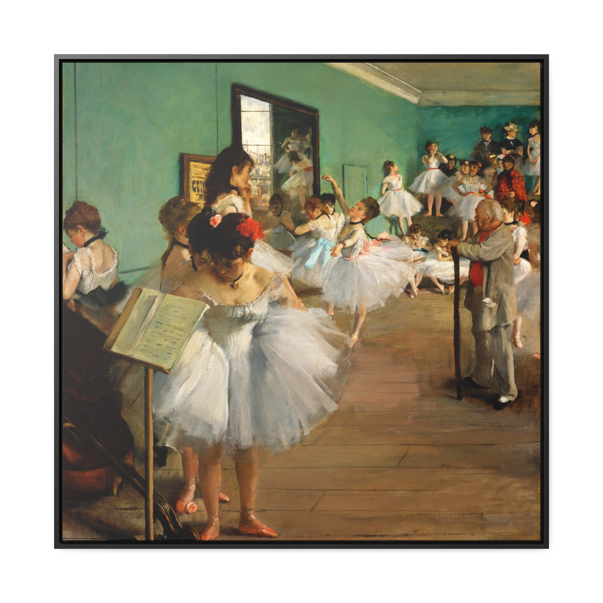 Degas the Dance Class, Framed Canvas Wall Art, Ballet Gift Dancer