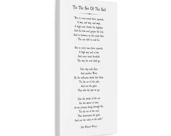 Ella Wheeler Wilcox Poem Canvas: Inspirational Literary Wall Art