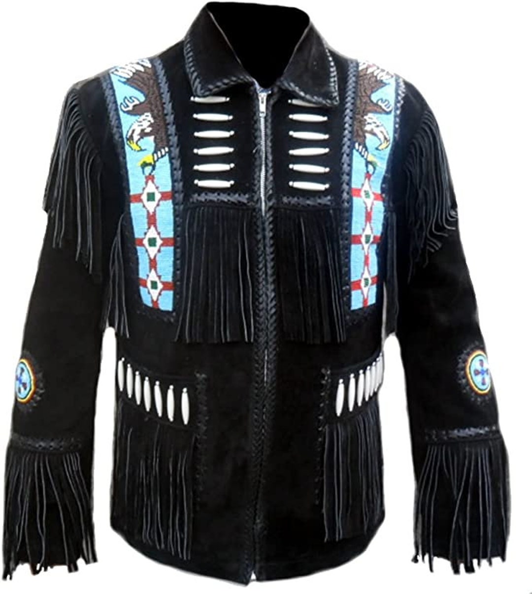 Premium Quality of Men's Western Cowboy Leather Jacket / Coat With