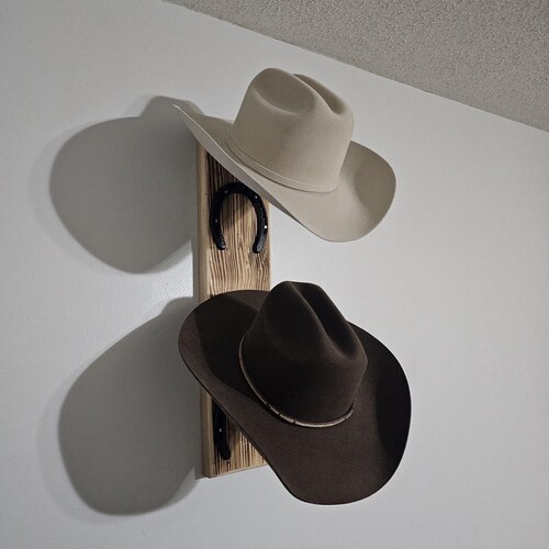 Porte-chapeaux de cowboy fer à cheval, décoration western, cadeau ranch équestre