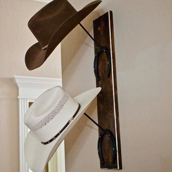 Horseshoe Hat Rack, Hat Organizer, Cowboy Hat Rack, Cowboy Hat Holder, Western Decor, Birthday Gift for Cowboy, Horse Ranch Gift