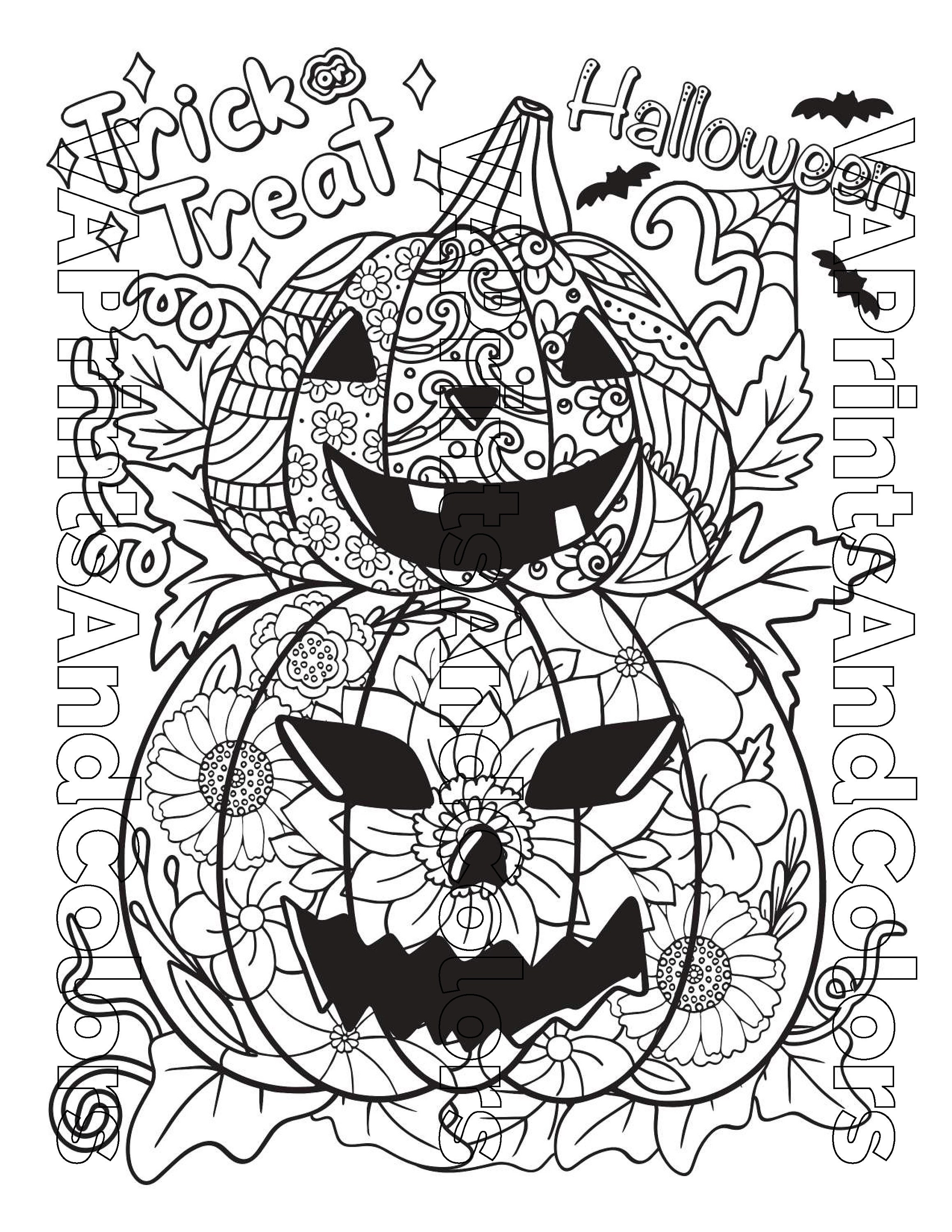 Halloween Coloring Pages, Printable Coloring Pages, Halloween Classroom ...