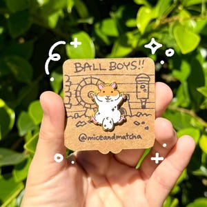 Ball Boys Hamster Squirrel and Rat Mini Enamel Pin | Gold Plated Funny Pin