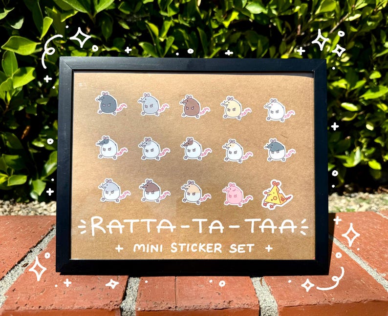 Taa Sticker Rat Chibi Sticker Bundle: Handmade Rodent Lover Stickers - Etsy