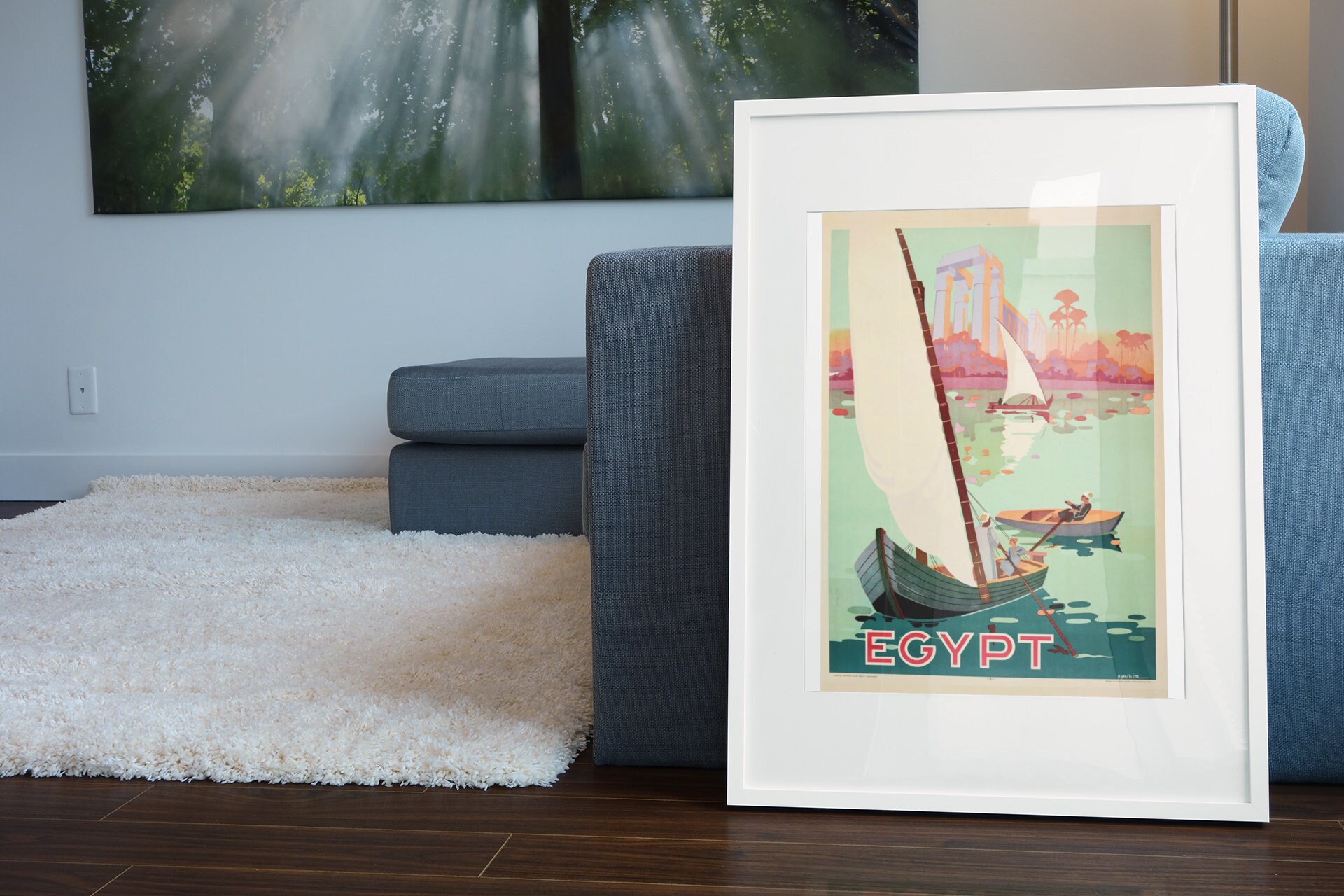 Cartel Vintage 1901 Nilo Y Palestina - Estilo De Viaje Antiguo 24x36 Pulgadas - Decoración Retro