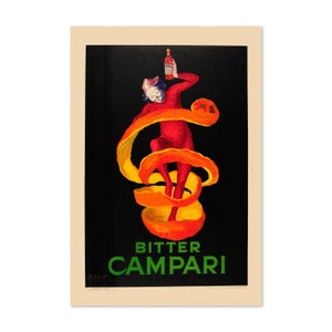 Bitter Campari - Leonetto Cappiello Cartel de publicidad de alcohol vintage / Impresión de arte de guerra clásica / Para regalos y decoración de arte de pared