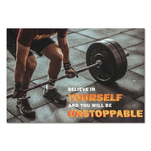 Fitness Poster Motivierende Inspirierende Zitate Drucke für Bodybuilding Workout Männer Frauen 11 - Wandkunst für Home Office Gym - Hochwertige