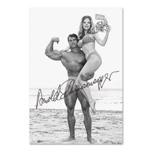 Arnold Schwarzenegger Poster - Magazine Cover Art with Signature - High Quality Prints