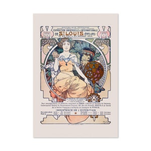 1904 St. Louis Universal Exposition Mucha Vintage Stil Reise Poster | Classic Collection Kunstdruck | Für Geschenke und Wandkunst Dekor