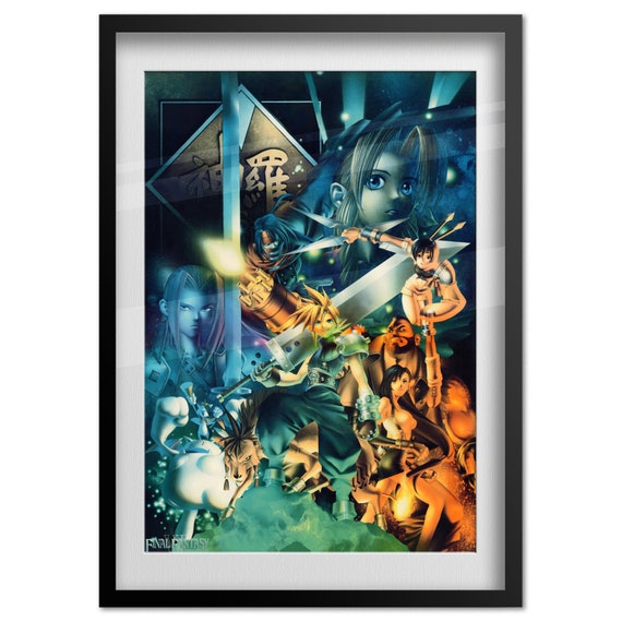 Final Fantasy VII (7) Poster | Retro Characters Box Art | High
