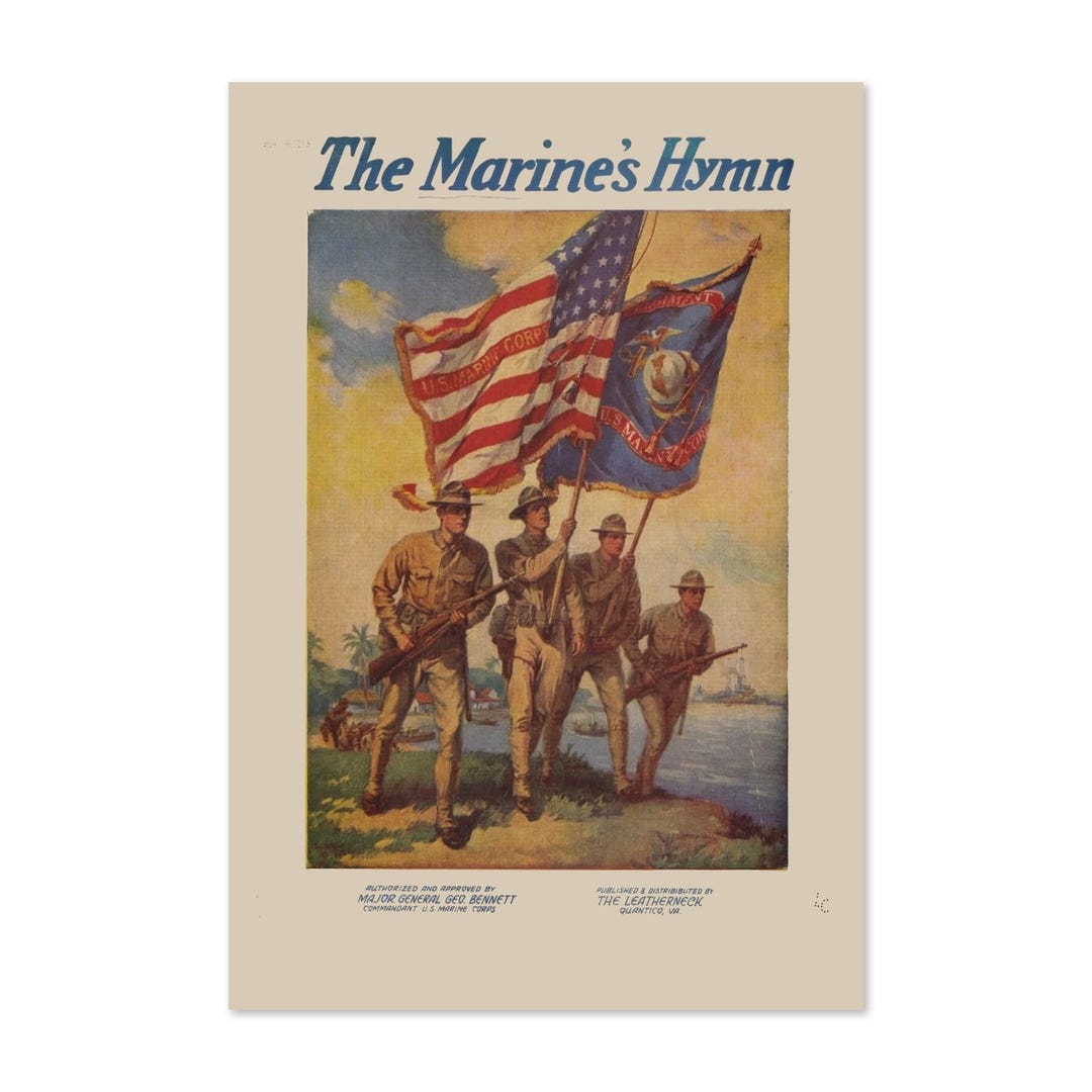 Spirit of 1917 US Marines Corps WWI Recruiting Poster | Classic World ...