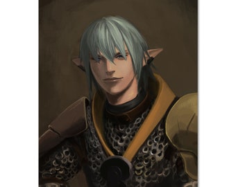 Final Fantasy XIV (14) Online: Heavensward Poster |  Haurchefant Greystone Key Art | Unframed Version - High Quality Prints