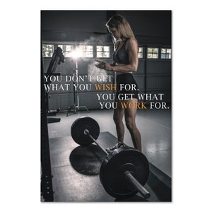 Fitness Poster Motivierende Inspiration Zitate Drucke für Bodybuilding Workout Männer Frauen 13 - Wandkunst für Home Office Gym - Hochwertige