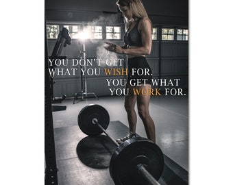 Fitness Posters Motivational Inspirational Quotes Prints for Bodybuilding Workout Men Women 13 - Wall Art for Home Office Gym - High Quality