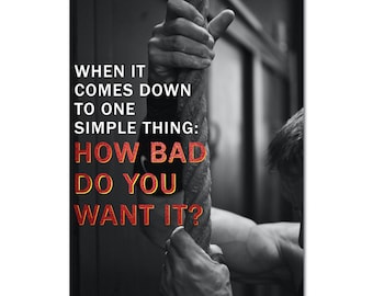 Fitness Posters Motivational Inspirational Quotes Prints for Bodybuilding Workout Men Women 08 - Wall Art for Home Office Gym - High Quality