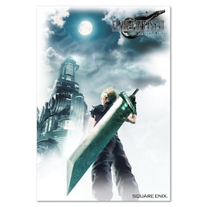 Final Fantasy VII (7) Poster | Official Box Art Cloud Strife | High Quality Prints