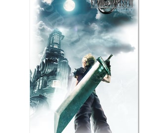 Final Fantasy VII (7) Poster | Official Box Art Cloud Strife | High Quality Prints