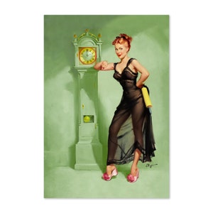 The Honeymoon&#39;s Over Vintage Style Elvgren Pin-Up Girl Poster | For Gifts and Wall Art Décor