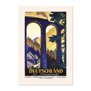 1930er Jahre Besuch Deutschland Schwarzwald Vintage Stil Reise Poster | Classic Collection Kunstdruck | Für Geschenke und Wandkunst Dekor