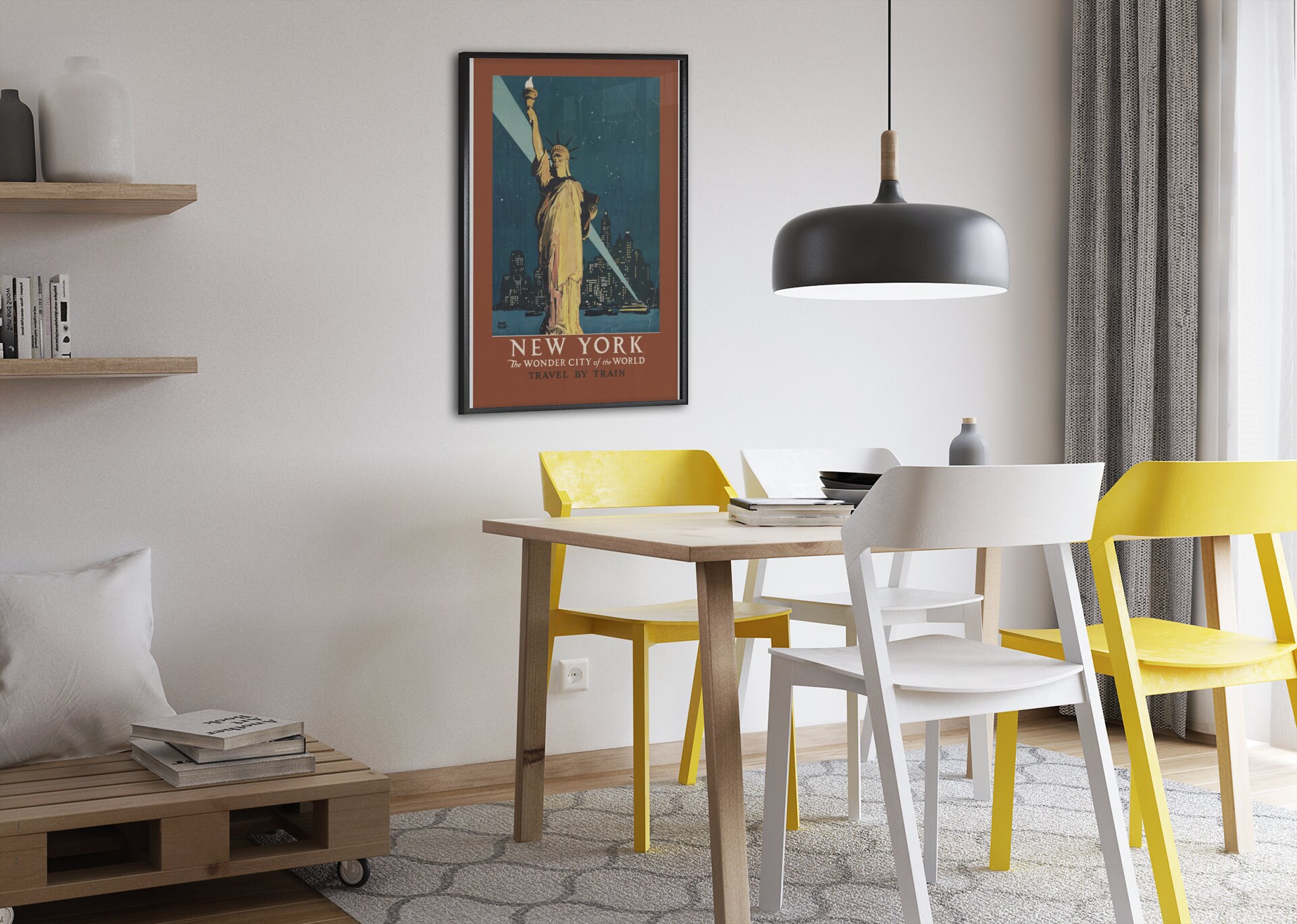 New York City - Statue of Liberty 1930s Vintage Style Travel Poster ...