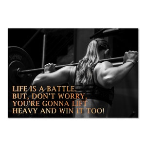 Fitness Posters Motivational Inspirational Quotes Prints for Bodybuilding Workout Men Women 14 - Wall Art for Home Office Gym - High Quality